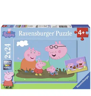 Puslespill Peppa gris 2 x 24 brikker