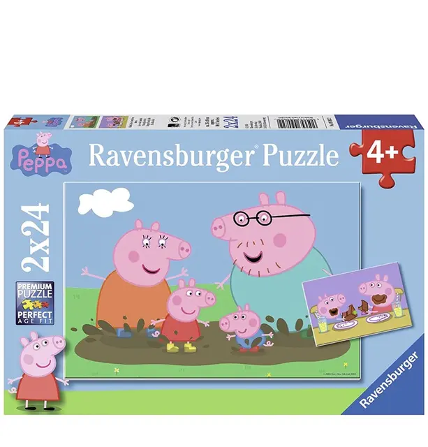 Puslespill Peppa gris 2 x 24 brikker 