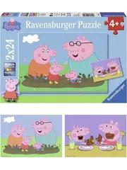 Puslespill Peppa gris 2 x 24 brikker