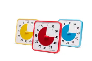 Time Timer® Original Medium primærfarger 19 x 19 cm, 3 stk