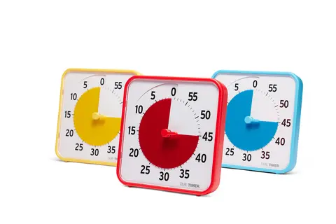 Time Timer® Original Medium primærfarger 19 x 19 cm, 3 stk