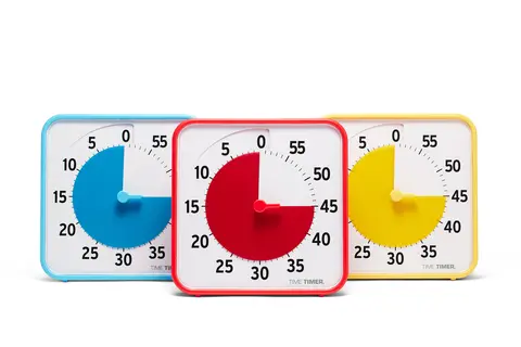 Time Timer® Original Medium primærfarger 19 x 19 cm, 3 stk