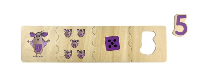 Puslespill Mormels 1-10 10 x 5 brikker 