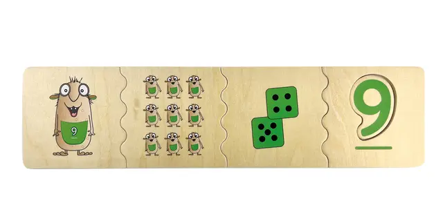 Puslespill Mormels 1-10 10 x 5 brikker 