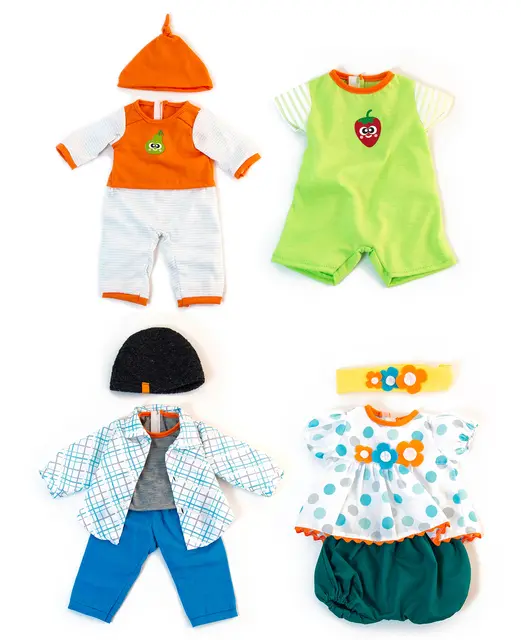 Dukkeklærpakke 40 cm 4 sett 