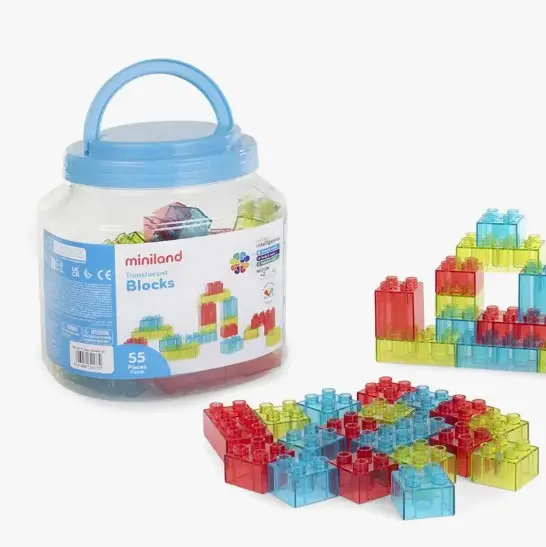 Transparente byggeklosser 55 stk 