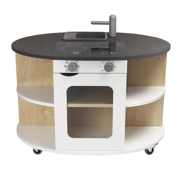 Kjøkkenøy mini hvit L67 x B82 x H55 cm 