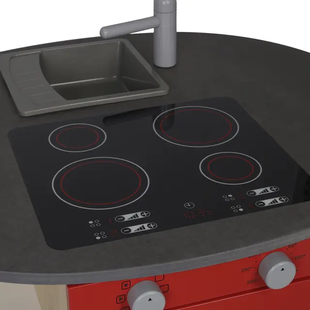 Kjøkkenøy mini rød L67 x B82 x H55 cm 