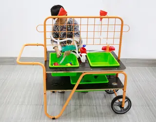 Sand- og vannbord mobilt B80 x D57,5 x H100 cm