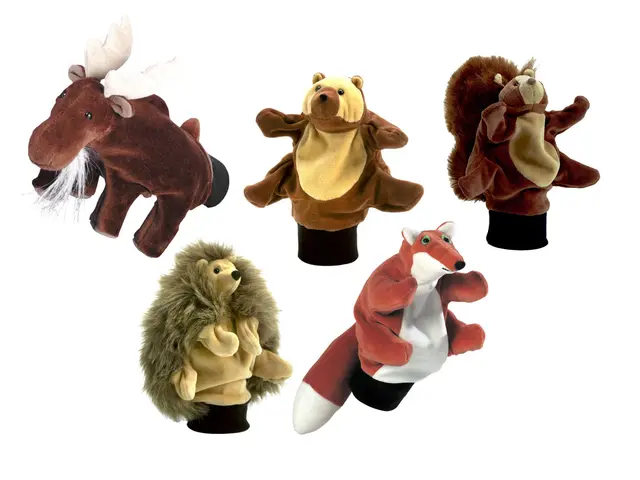 Hånddukker skogsdyr 5 stk 