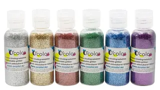 Bio glitter mixpakke 6 x 22 g
