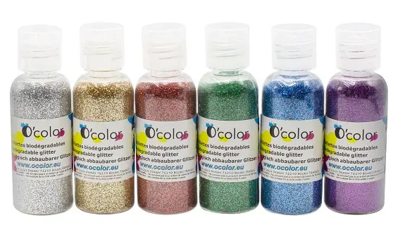 Bio glitter mixpakke 6 x 22 g 