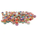 Plastperler stripete runde Ø12 mm, 200 stk