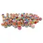 Plastperler stripete runde &#216;12 mm, 200 stk