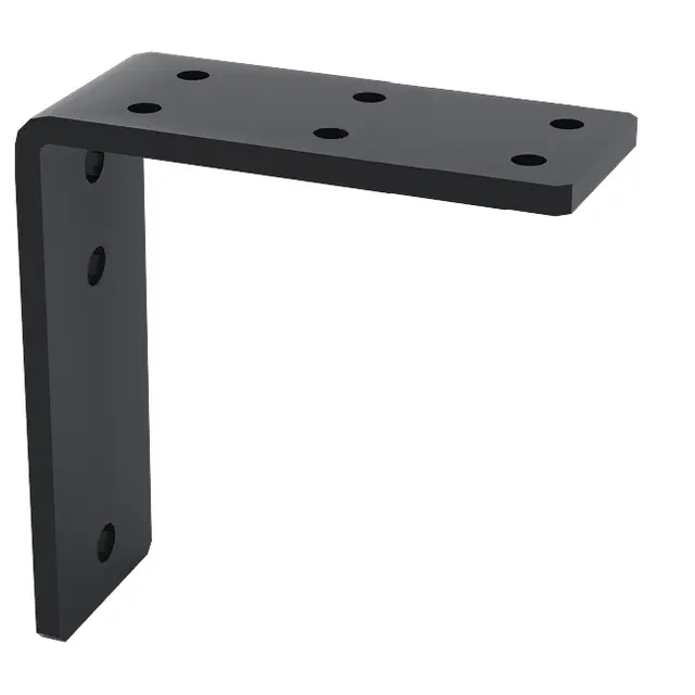 Nova L-brakett for bordskjerm sort 2 stk 