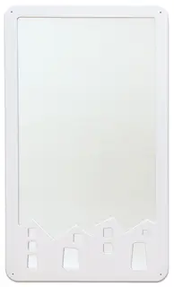 Educasa speilby hvit B76 x D2 x H129 cm