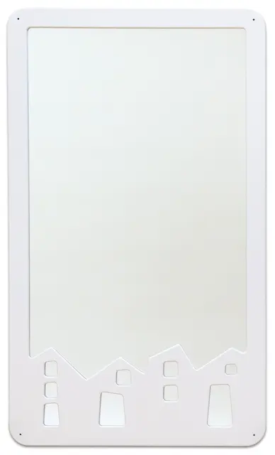 Educasa speilby hvit B76 x D2 x H129 cm 