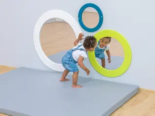 Educasa speil rundt petrol Ø34 cm