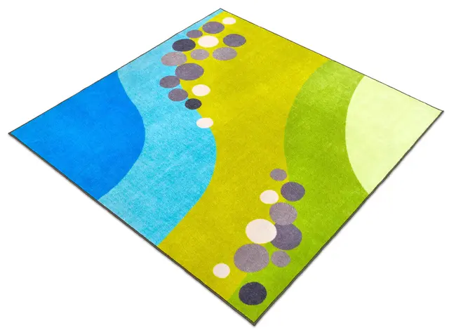 Leketeppe landskap L200 x B200 cm 