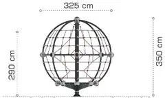 Globeformet klatrekarusell &#216;325 x H350 cm