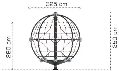 Globeformet klatrekarusell Ø325 x H350 cm 