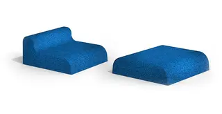Magna sitte- og skulpturelement med rygg B60 x D60 x H28 cm