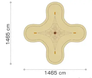 Klatrepyramide M L1065 x B1065 x H440 cm