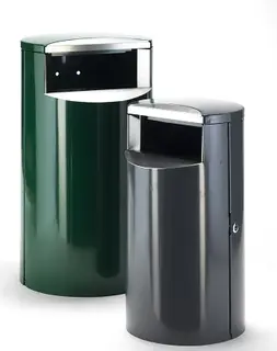 Avfallsdunk 60 l grønn RAL 6012 Ø40 x  H71 cm