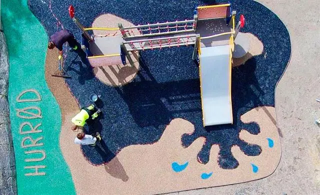 Plasstøpt fallunderlag 100 mm Fallhøyde 280 cm 