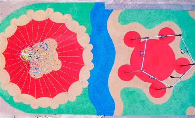 Plasstøpt fallunderlag 130 mm Fallhøyde 3,1 m 