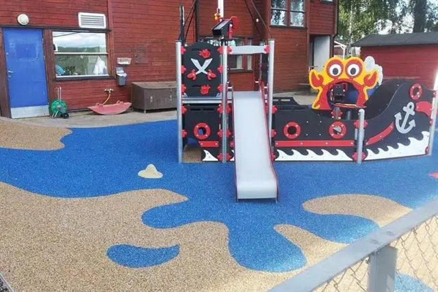 Plasstøpt fallunderlag 20 mm Fallhøyde 0,7 m 