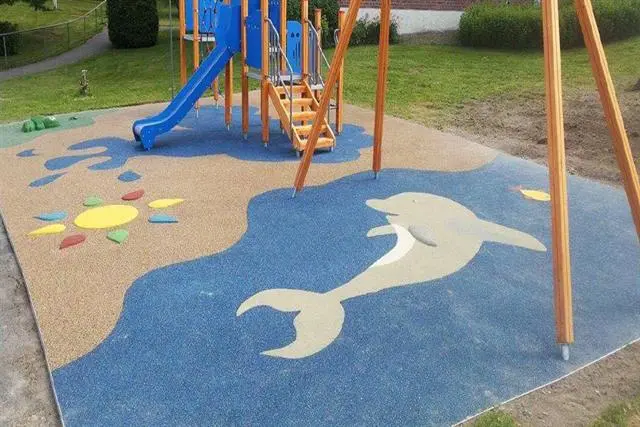 Plasstøpt fallunderlag 40 mm Fallhøyde 140 cm 