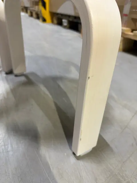 Taburett i bjerk H30cm, Lys grå 