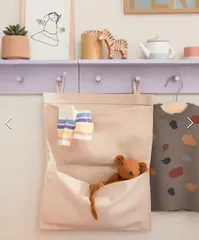 Barnehylle med kroker lilla L60 x B9 x H10 cm