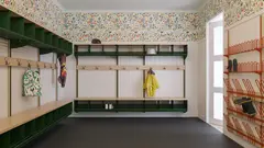 Mona Basic skohylle med sittebenk B25 cm per rom