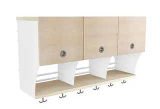 Mona garderobehylle med dør B30 cm per rom