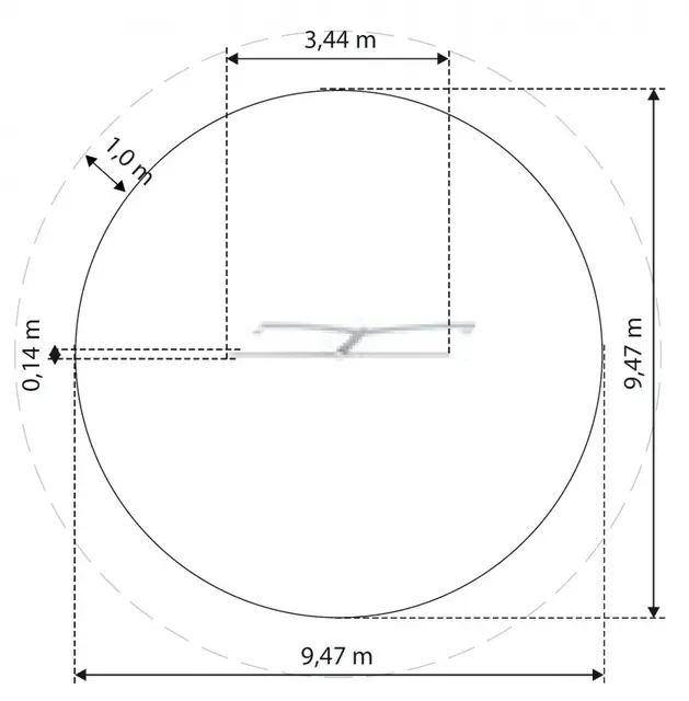 Karusellhuske 2 seter L344 x B14 x H250 cm 