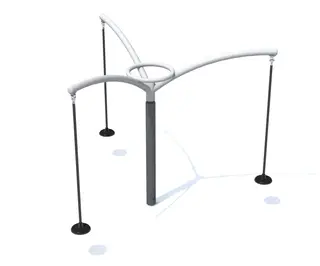 Karusellhuske 3 seter L301 x B261 x H250 cm