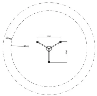 Karusellhuske 3 seter L301 x B261 x H250 cm