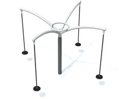 Karusellhuske 4 seter L344 x B344 x H250 cm