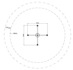 Karusellhuske 4 seter L344 x B344 x H250 cm