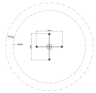 Karusellhuske 4 seter L344 x B344 x H250 cm