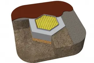 Rado trampoline for helstøpt dekke