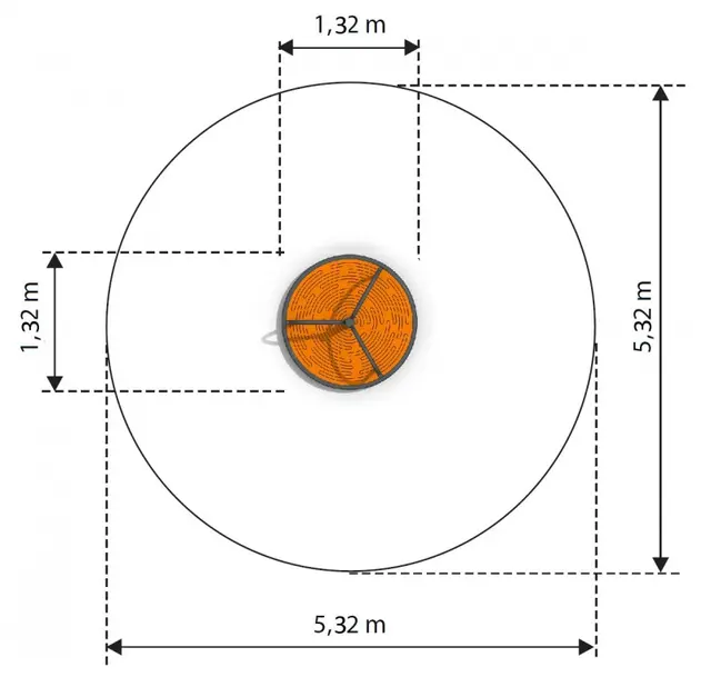 Lumo Play karusell L132 x B132 x H85 cm 