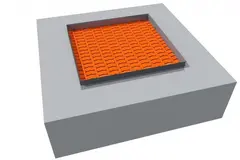 Pako trampoline for helstøpt dekke L125 x B125 cm