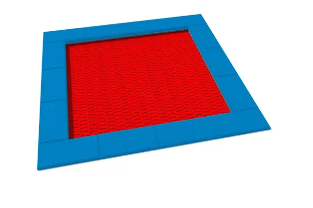 Pako trampoline EPDM kant L125 x B125 cm 