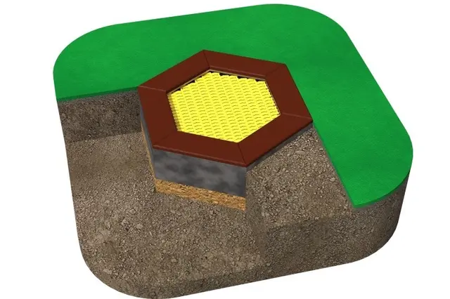 Orta trampoline EPDM kant L150 x B200 cm 