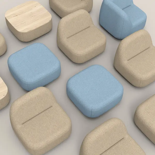 Jelly sofa med rygg 890x890x740x420 