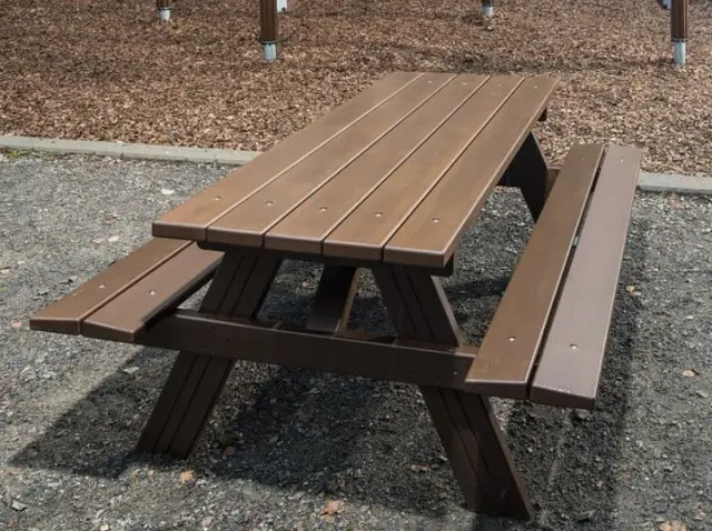 Bord/benk for voksne Teak rød 