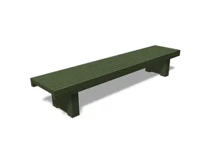 Boulevard Benk grønn L230 x B49 x H40 cm